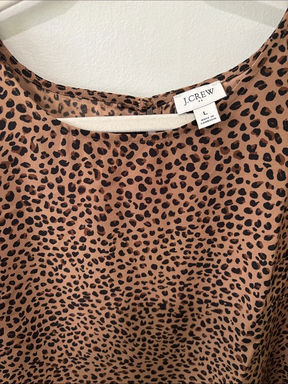 J. Crew Leopard Print Puff Short Sleeve Top